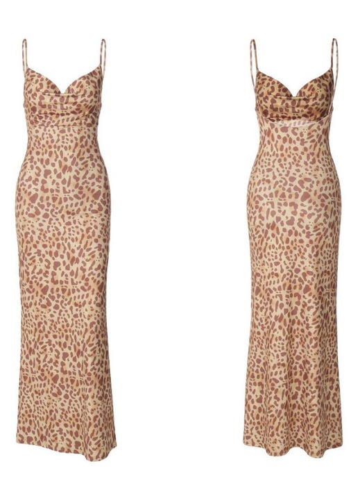 Jormftte ruha, sárga, poliészter, spagetti pántos, partira