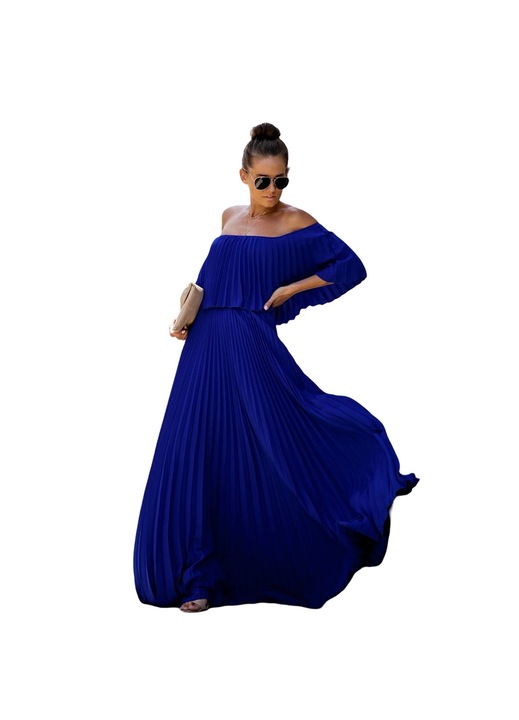 Jormftte ruha, maxi, királykék, poliészter