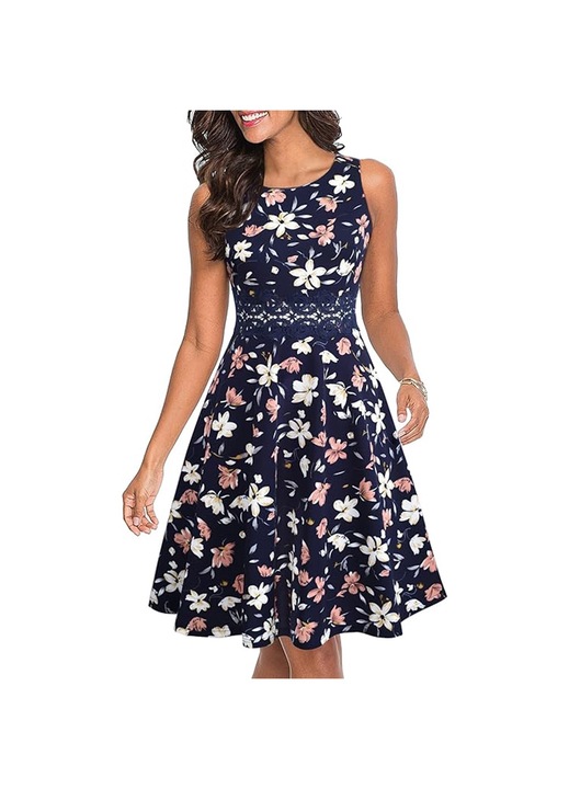 Jormftte koktelruha, vintage, sotetkek, Tengerészkék