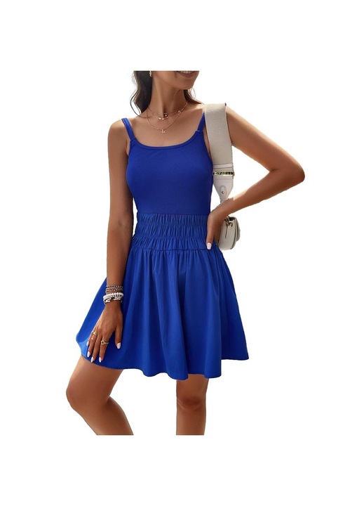 Jormftte ruha, elegáns pántok, zafírkék, poliészter-poliamid, M INTL