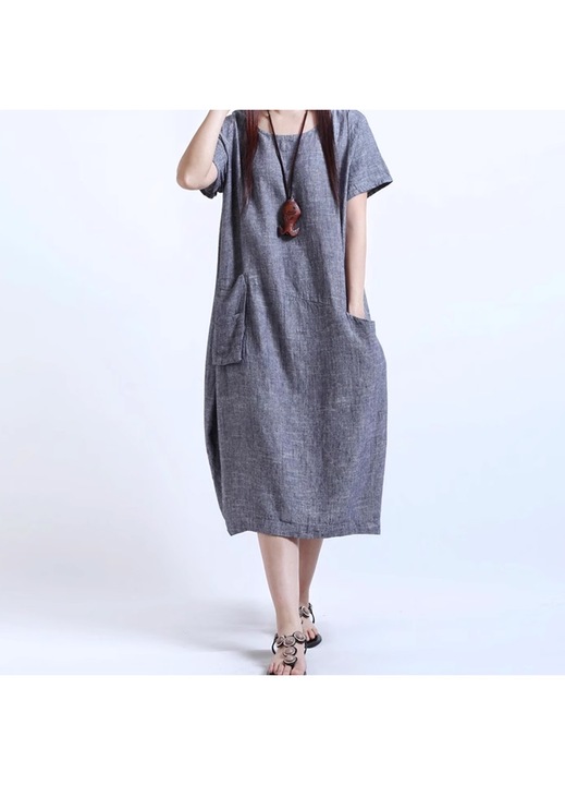 Jormftte ruha, 100% poliészter, rövid ujjú, alkalmi, zsebekkel, M INTL