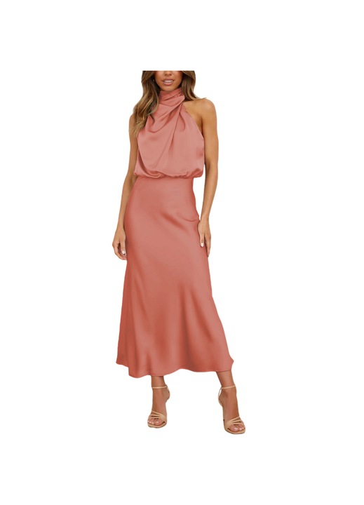 Jormftte estélyi ruha, szatén, ujjatlan, elegáns