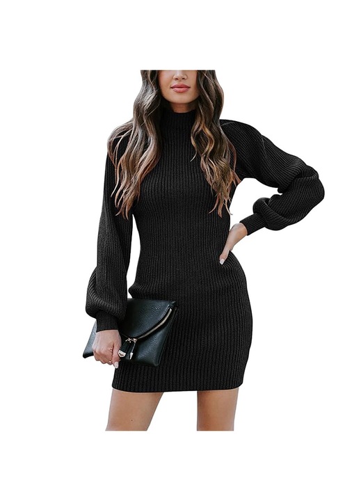 Női ruha, Jormftte, fekete, kötött