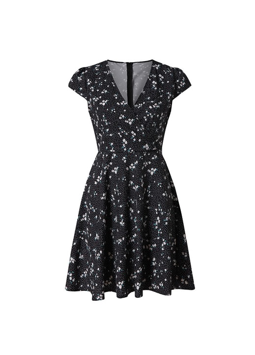 Ruha, Jormftte, rövid ujjú, bővülő, fekete