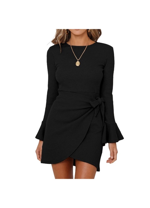 Miniruha, Jormftte, hosszú ujjú, fekete, elegáns