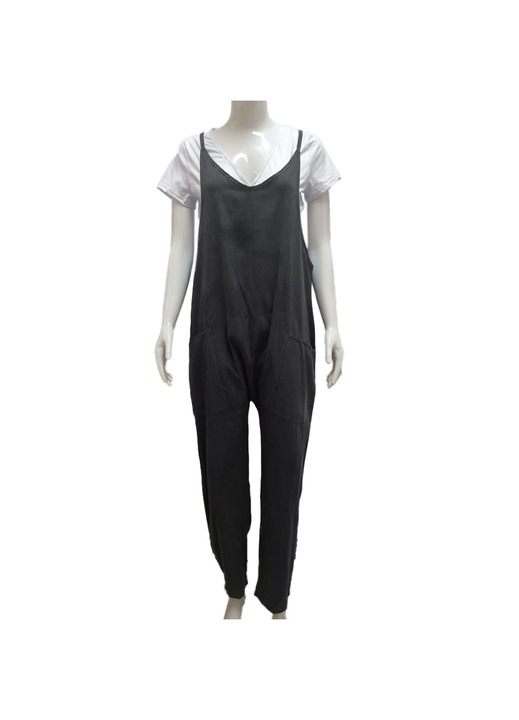 Salopetă, Jumpsuit, Negru, Casual