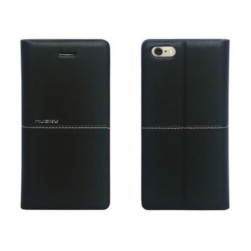 Husa Flip (Portofel) Nuoku Royal din piele pentru Apple Iphone 6 Plus/6s Plus Negru