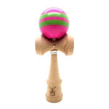 Joc de indemanare Kendama Ball Stripes Roz/Verde Joc de indemanare Kendama Ball Stripes Roz/Verde