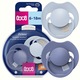 Suzeta din silicon LOVI Prime 6-18 luni, albastru, set 2 bucati