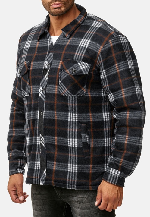 Ferfi ing, Arizonas, polieszter, kulonbozo szinekben, Barna/Sötétkék