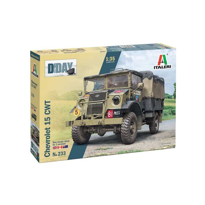 Военен модел Chevrolet 15 CWT, Italeri, 1:35, 17.1cm, трудност 3