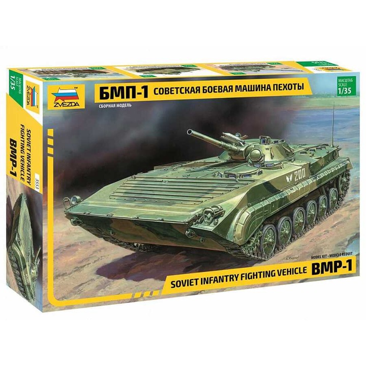 Set model militar Zvezda 3553 BMP-1, 1:35, 195xmm, 272 piese