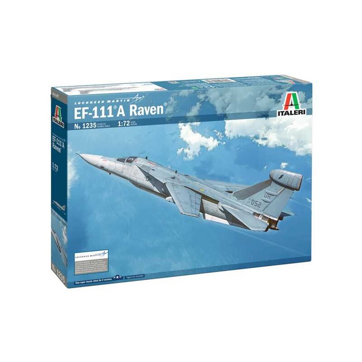 Модел самолет EF-111 A Raven, Italeri, 1:72, 30x30cm, трудност 3, комплект за сглобяване