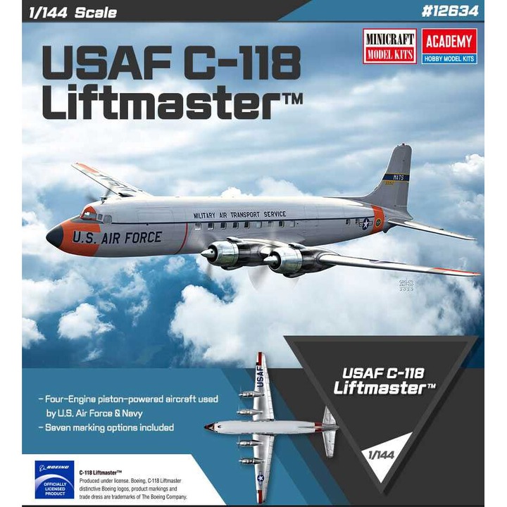 Model Kit avion USAF C-118 Liftmaster, 1:144