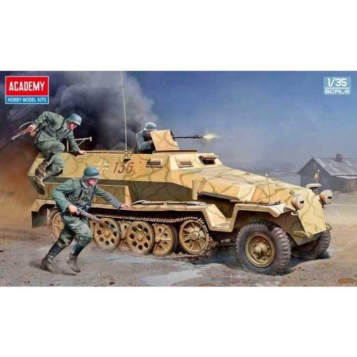 Kit Macheta Militara de construit Academy German "Hanomag" Sd.Kfz.251/1 Ausf.C +14 ani 1:35 ACD 13540