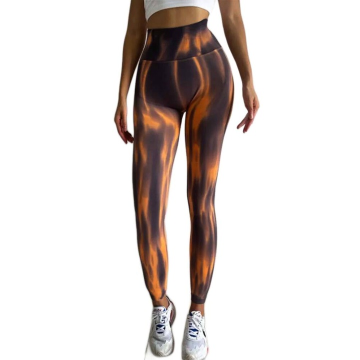 Colanti Fitness WNY PRO Flame push up cu talie inalta WCLNT0022 Noi, Maro