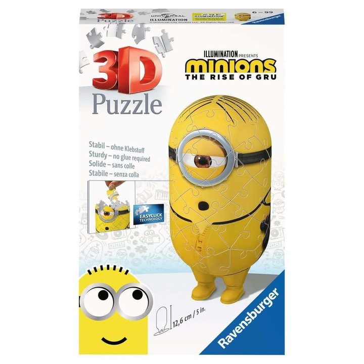 Puzzle 3D RAVENSBURGER, 54 piese, 5x5x12,6cm, accesorii incluse