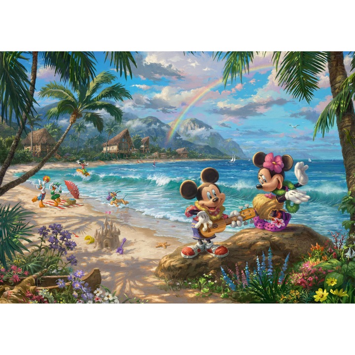 Puzzle Schmidt Minnie si Mickey in Hawaii, 1000 de piese