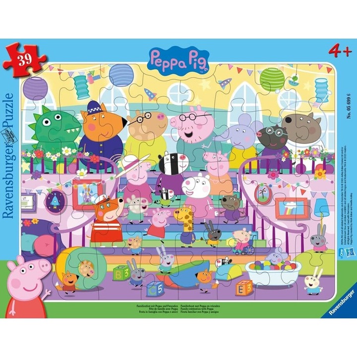 Puzzle Peppa Pig, Ravensburger, 39 piese