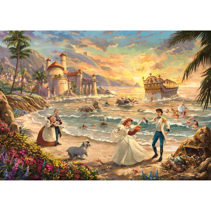 Puzzle Schmidt Disney: Mica sirena - Sarbatoarea iubirii, 1000 de piese