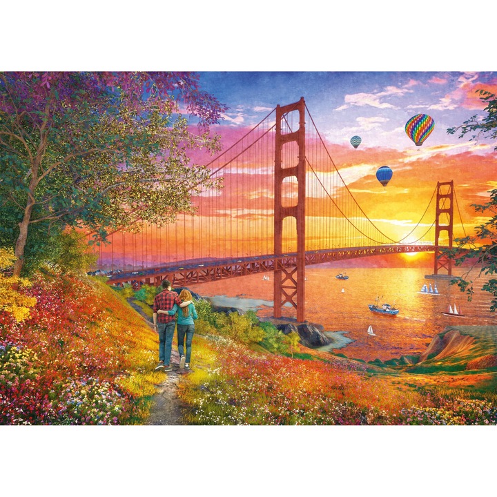 Puzzle Schmidt Plimbare la Podul Golden Gate 2000 de piese