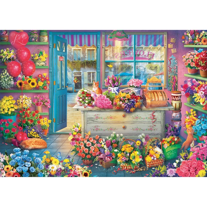 Puzzle Schmidt, Florarie colorata, 1000 de piese