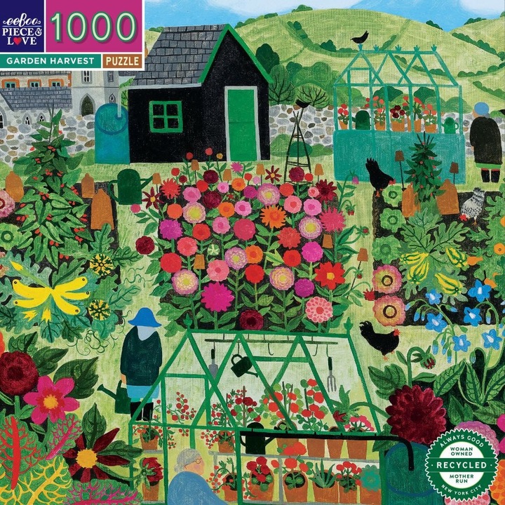 Puzzle Eeboo, Recolta in gradina, 1000 piese