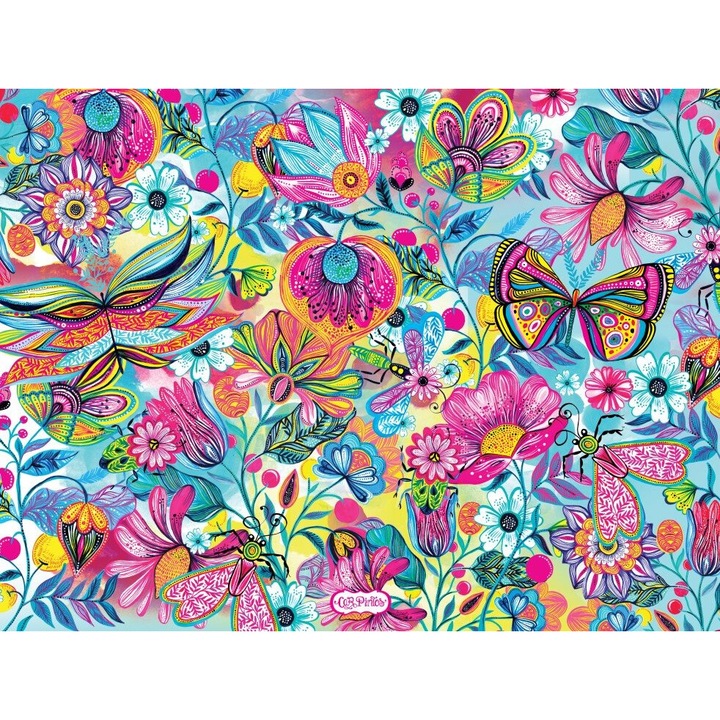 Puzzle, Bluebird, Flori si fluturi 1000 piese