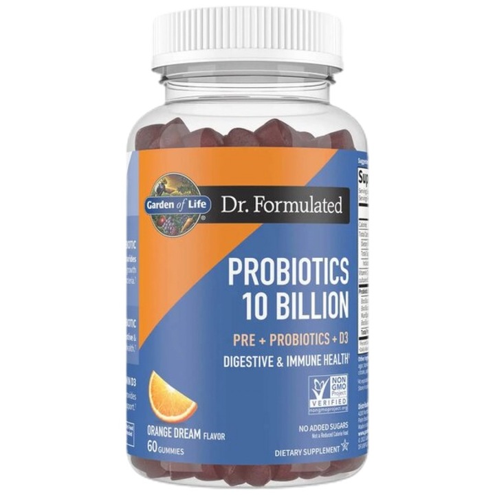 Supliment alimentar Garden Of Life Dr. Probiotice formulate 10 miliarde, portocale, 60 drajeuri