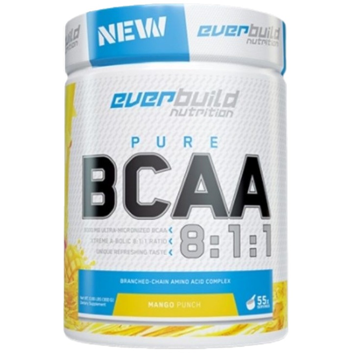 Хранителна добавка Everbuild BCAA 8:1:1, Манго, 300 грама