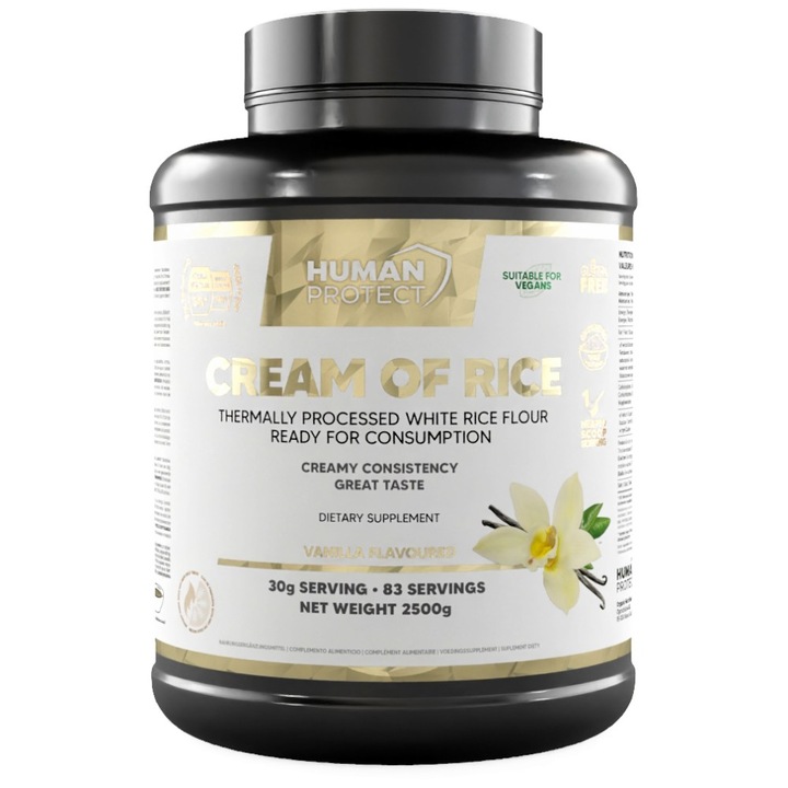 Étrend-kiegészítő Human Protect Cream of Rice Complex szénhidrát, vanília, 2500 gramm