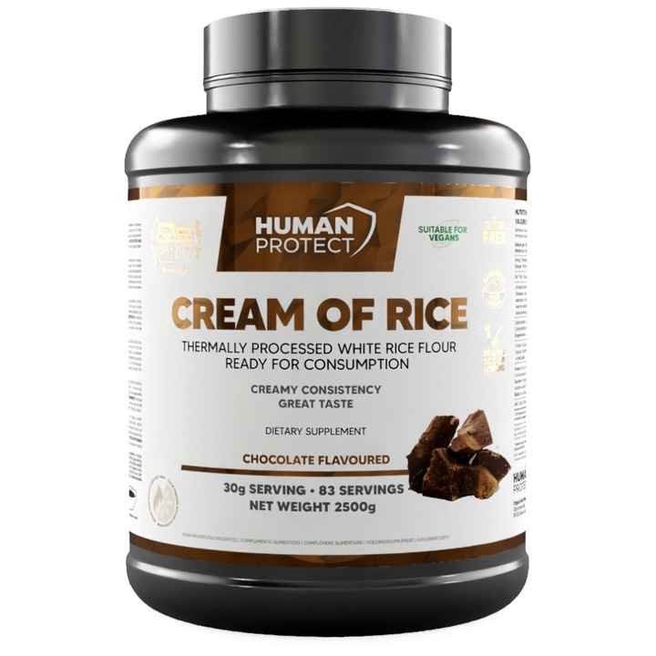 Étrend-kiegészítő Human Protect Cream of Rice Complex szénhidrát, csokoládé, 2500 gramm