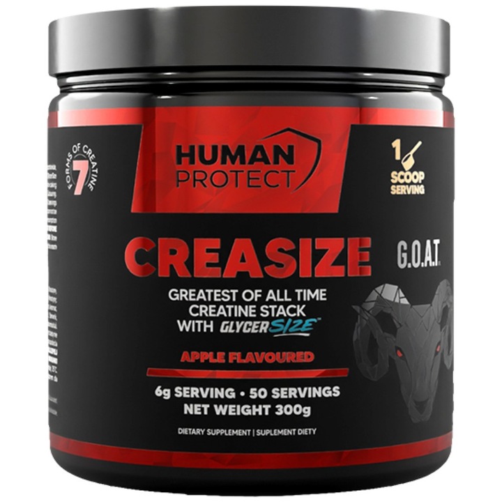 Human Protect Creasize étrend-kiegészítő 7 féle kreatinnel, alma, 300 gramm