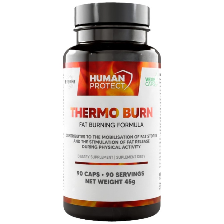 Human Protect Thermo Burn étrend-kiegészítő szinefrinnel és N-acetil-L-tirozinnal, 90 kapszula