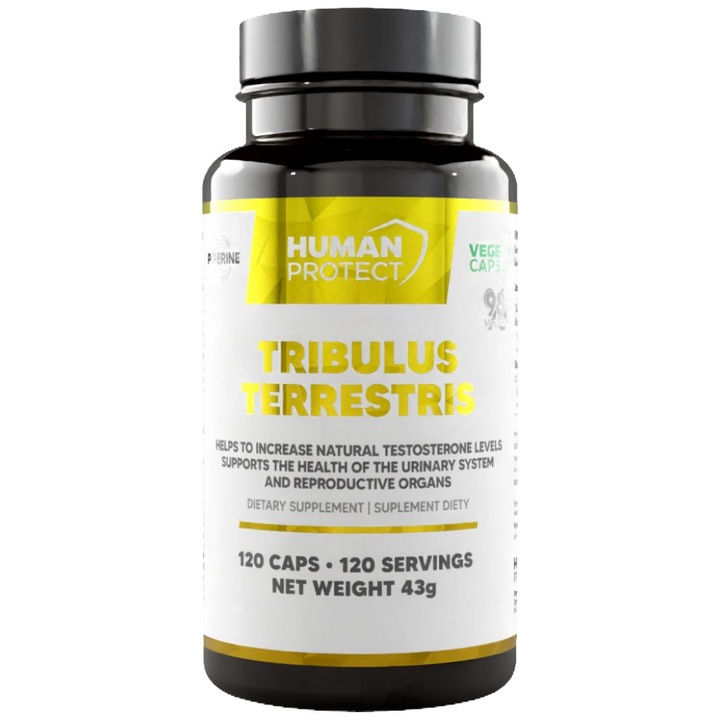 Human Protect Tribulus Terrestris étrend-kiegészítő 204 mg 98% szaponinokkal, 120 kapszula