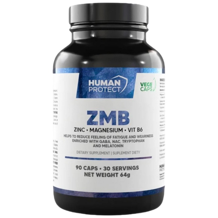 Táplálékkiegészítő Human Protect ZMB Cink, Magnézium és B6, 90 kapszula