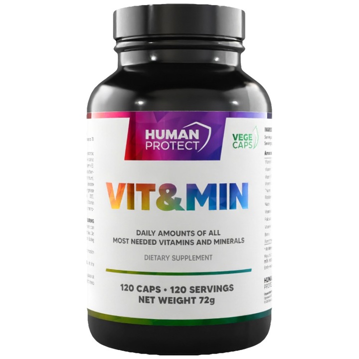 Human Protect Vit and Min Daily Formula étrend-kiegészítő, 120 kapszula