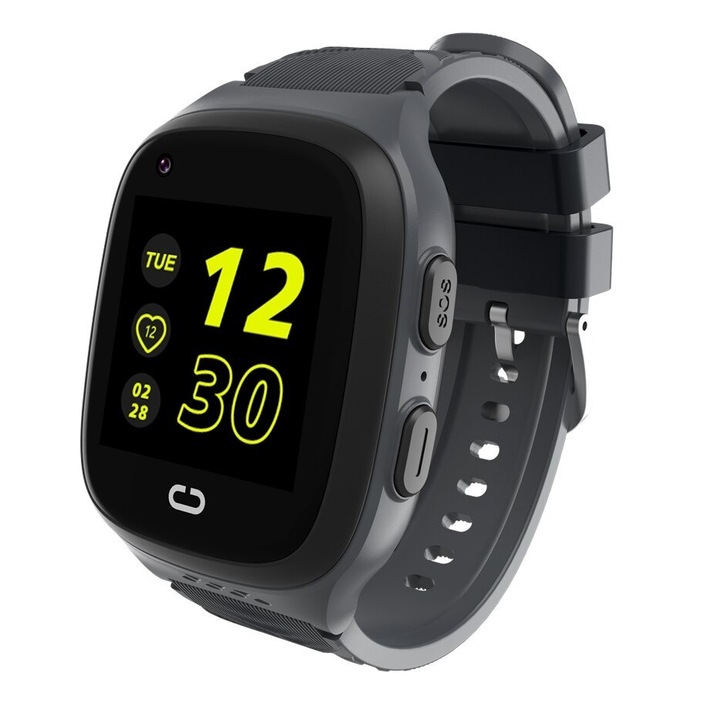 Детски Смарт часовник NUBI LT31, 4G, Сим карта и камера, GPS+LBS+Wi-Fi Tracking, Видео разговор, Черен мат