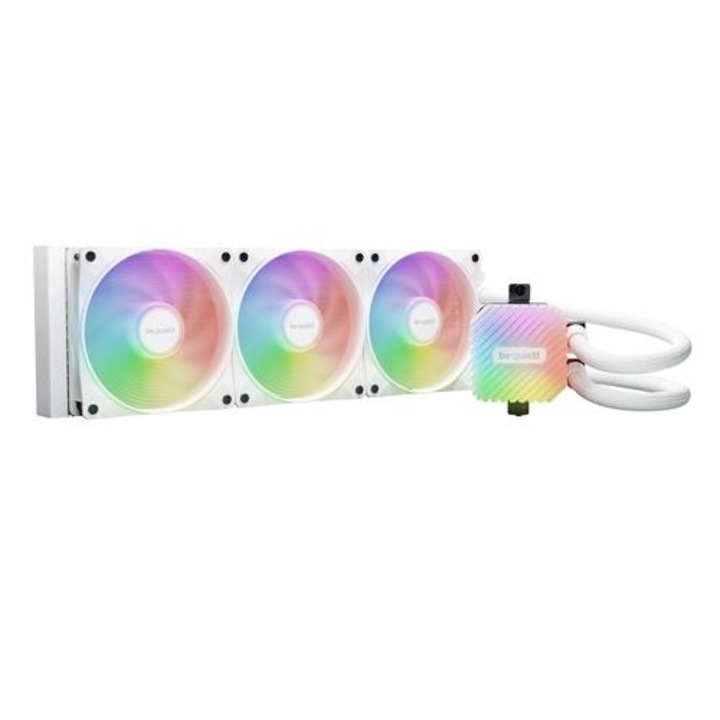 BE QUIET! Be Quiet! CPU Water Cooler - LIGHT LOOP 360mm White (3x120mm, csatlakozó: 3pin, cső hossza: 400mm, fehér)