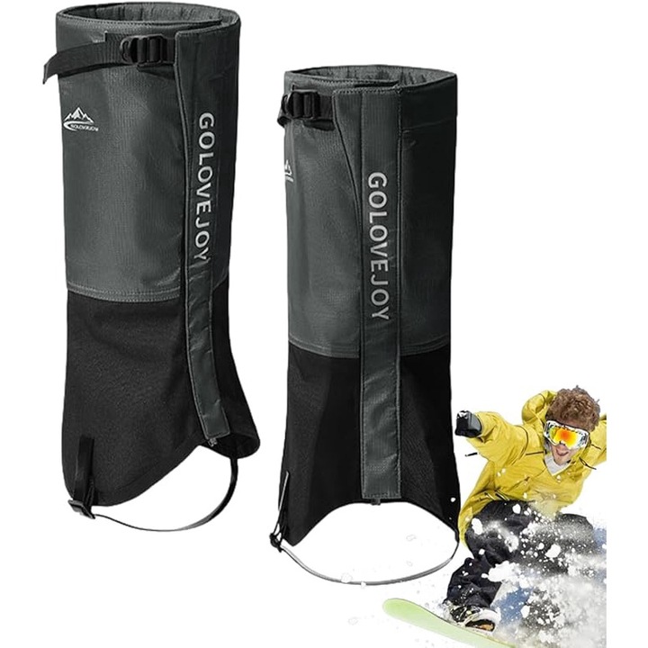 Parazapezi, OEMG®, Unisex, Ajustabile cu Dublu Sistem de Prindere, impermeabile, respirabile, OPRA Tactic, potrivit pentru activitati in aer liber si alpinism, Marimea L, Gri