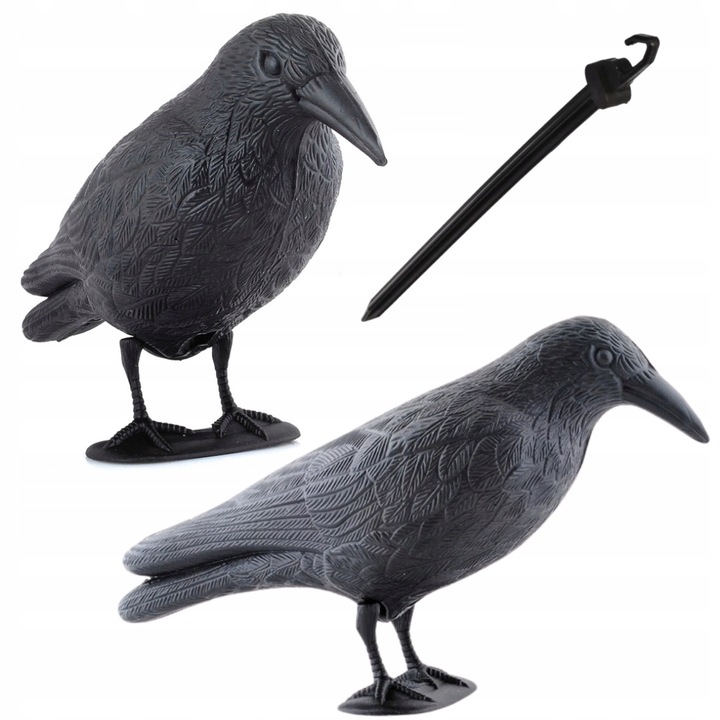 Descurajator De Pasari, Korbi, Aspect Natural, Rezistent La Intemperii, Usor De Instalat, Inaltime 20 cm, Lungime 33 cm, Negru