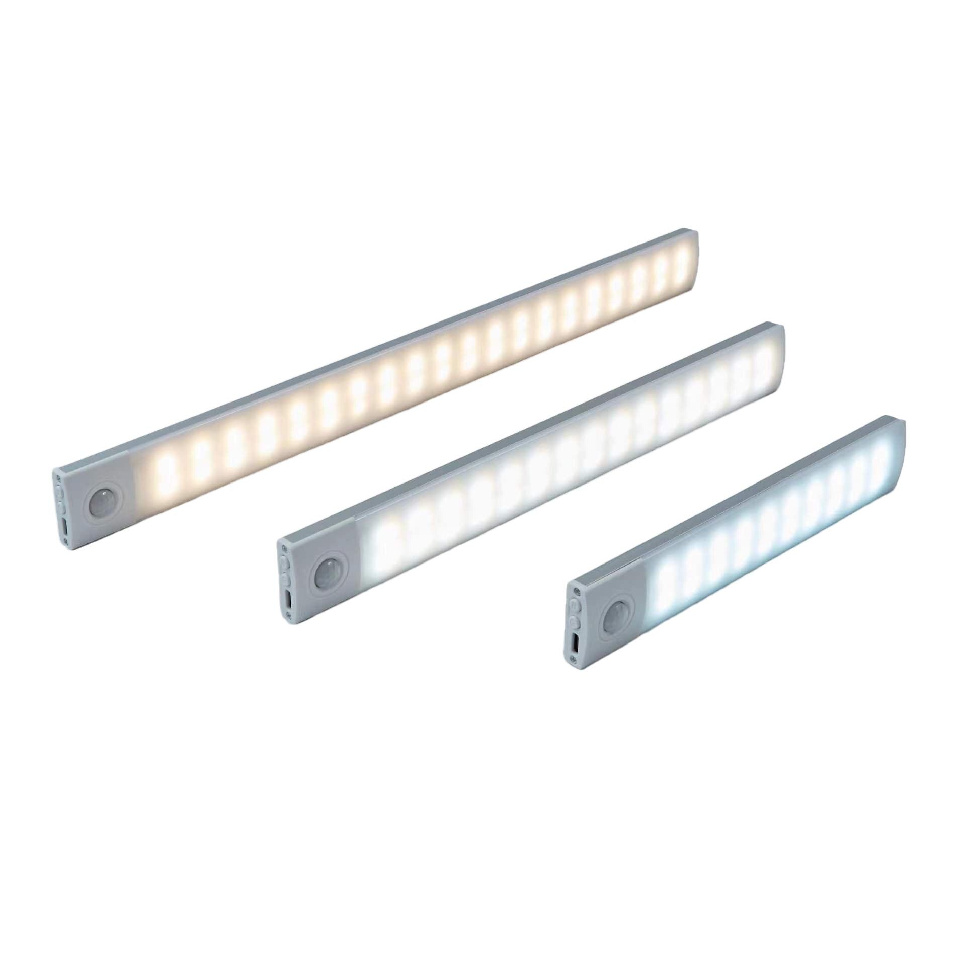 Banda LED inteligenta cu senzor de miscare, 40cm, argintie, schimbare ...