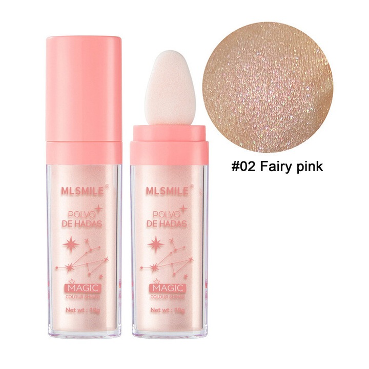 Pudra iluminatoare MLSMILE, pulbere de conturare, Roz efect natural,10g
