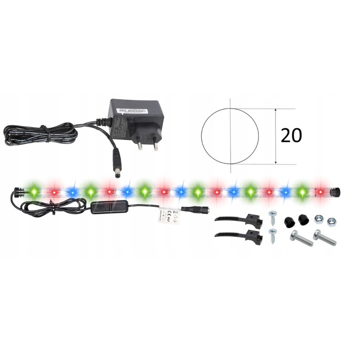 Iluminare LED de 20 cm FI20 lampa fluorescenta pentru acvariu grow led full spectrum