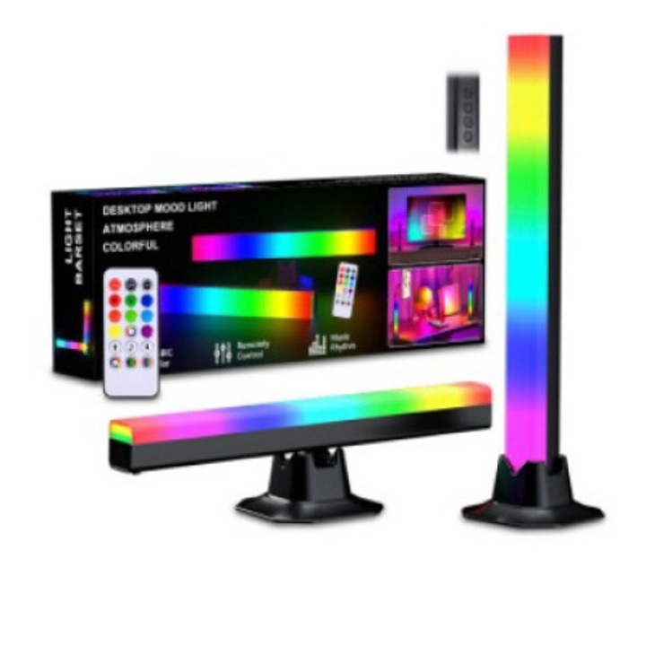 Veita RGB pentru jocuri, 16 milioane de culori, iluminare ambientala, 40cm, set