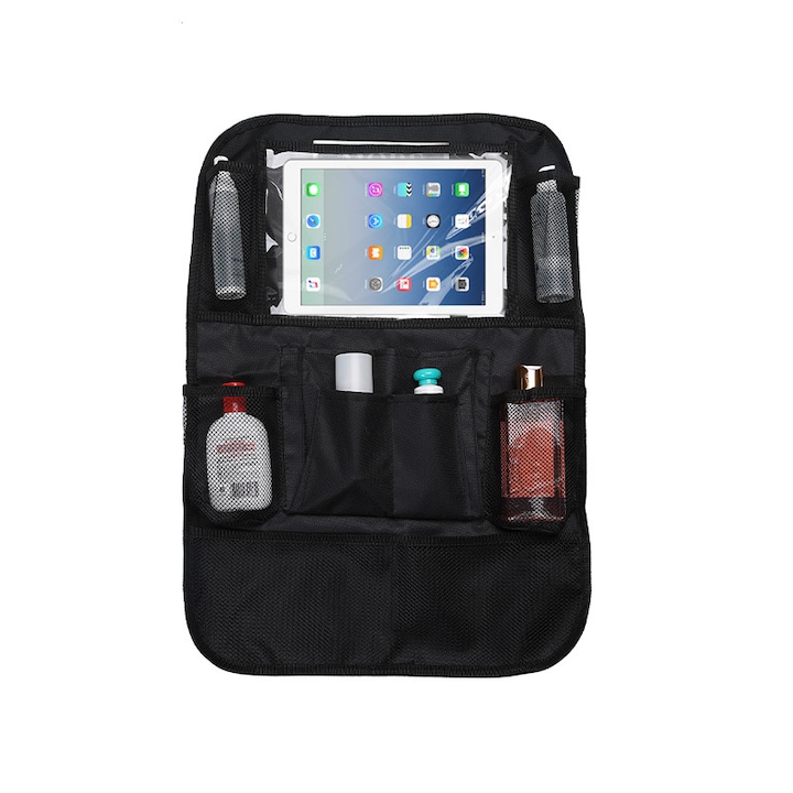 Organizator auto, negru, 60x40cm, capacitate mare, 1 bucata