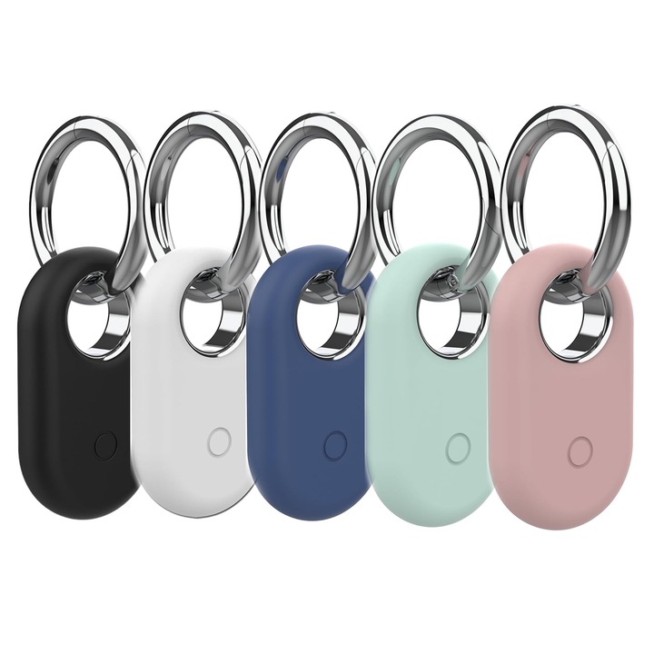Set 5 Husa de protectie pentru Samsung Galaxy SmartTag2, Axroad Mall, Rezistent la apa si praf, 360° Protectie integrala, Atingere moale, Portabil, Usor de curatat, Silicon, Multicolor