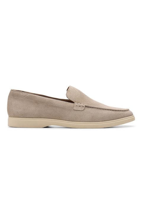 Clarks, Велурени мокасини Torford, Сиво-бежов