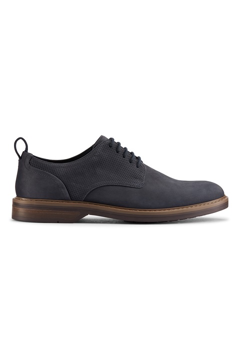 Clarks, Велурени обувки Aldwin тип Derby, Тъмносин