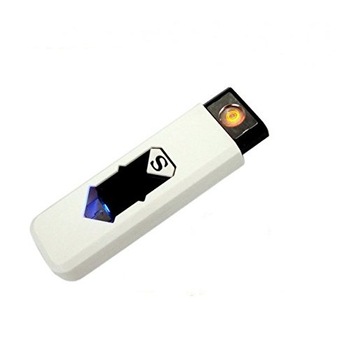 Bricheta anti-vant cu incarcare USB, alba Bricheta anti-vant cu incarcare USB, alba